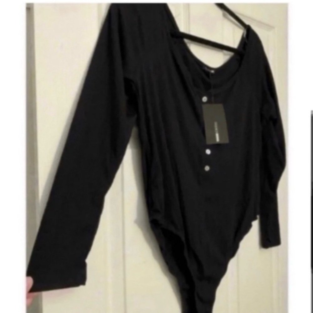 FASHION NOVA Black Ribbed Bodysuit - Picture 8 of 10